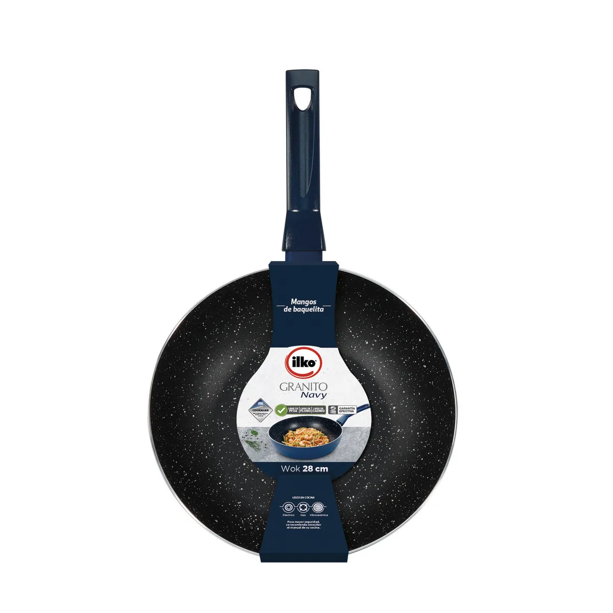 Ilko - Sartén Wok Ilko 28cm Granito Navy