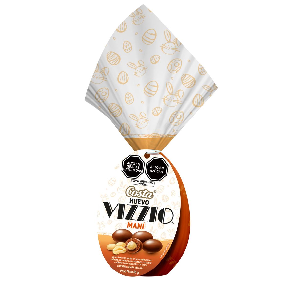 COSTA - Huevo Chocolate Vizzio Maní Empaque 88 g
