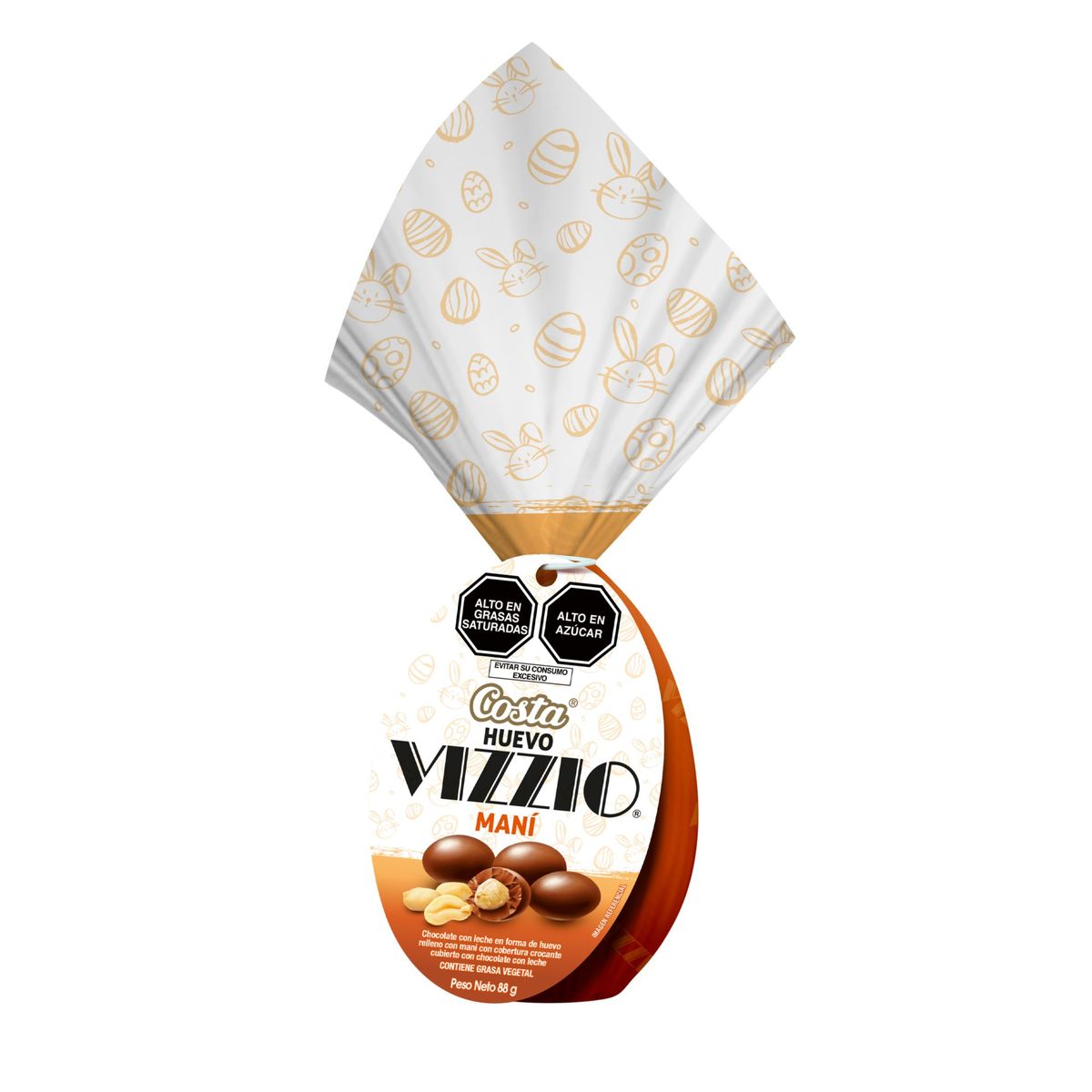 COSTA - Huevo Chocolate Vizzio Maní Empaque 88 g