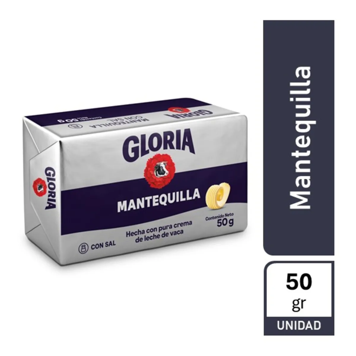 GLORIA - Mantequilla con Sal Gloria en Barra Empaque 50 g