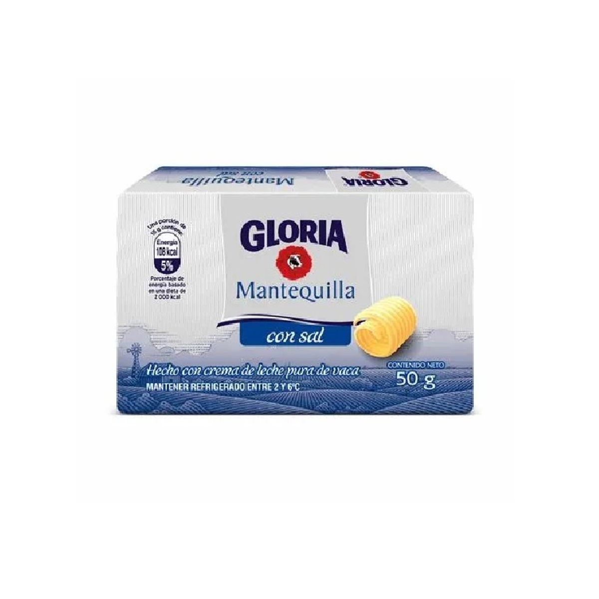 GLORIA - Mantequilla con Sal Gloria en Barra Empaque 50 g