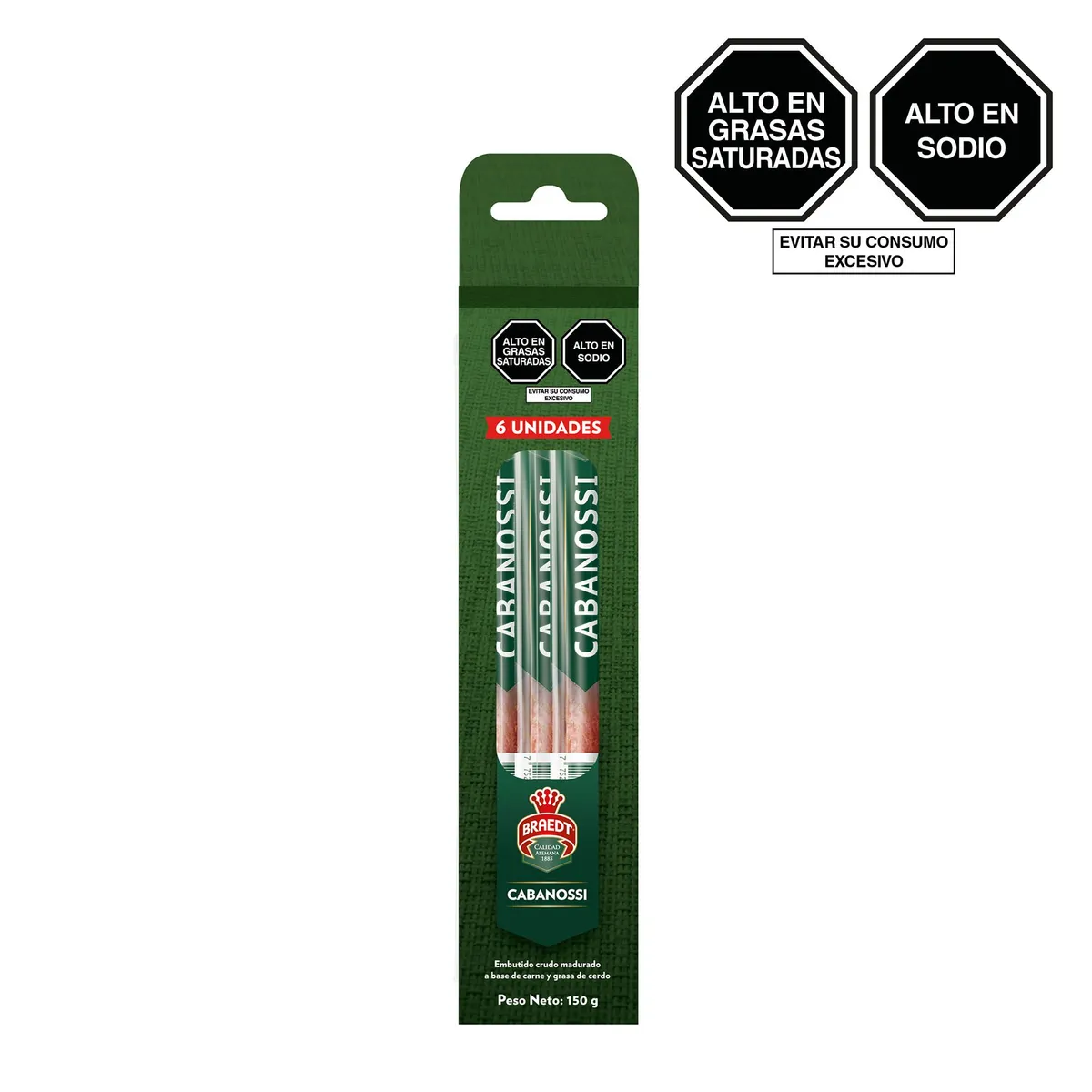 BRAEDT - Multipack Cabanossi Braedt Empaque 150 g