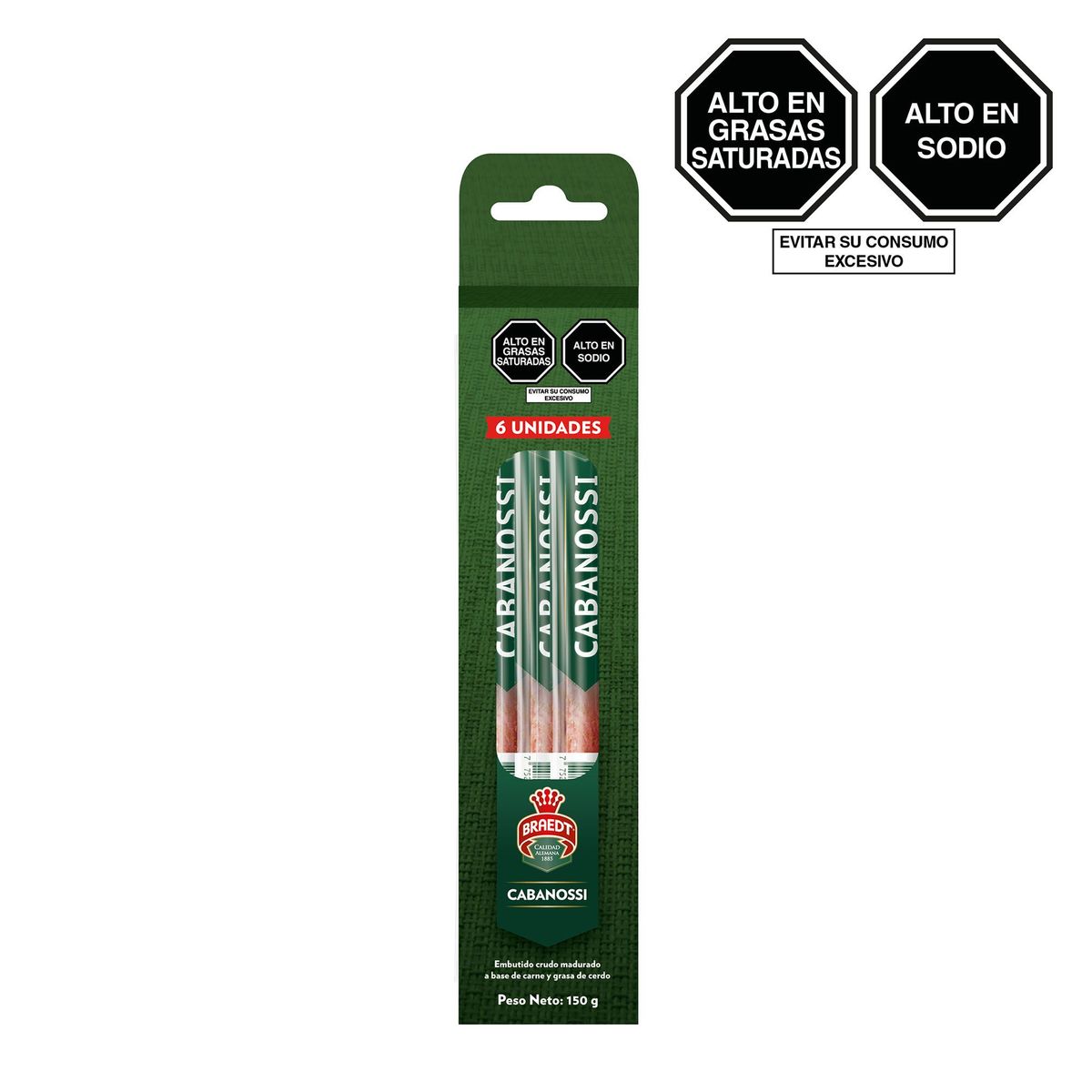 BRAEDT - Multipack Cabanossi Braedt Empaque 150 g