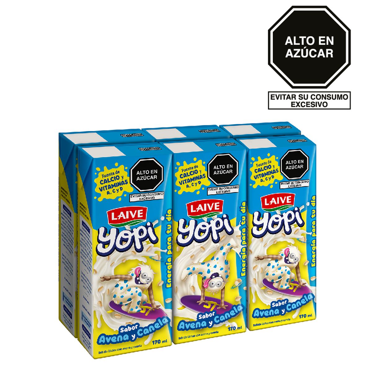 LAIVE - Bebida Láctea Yopi Canela Sixpack Caja 170 mL