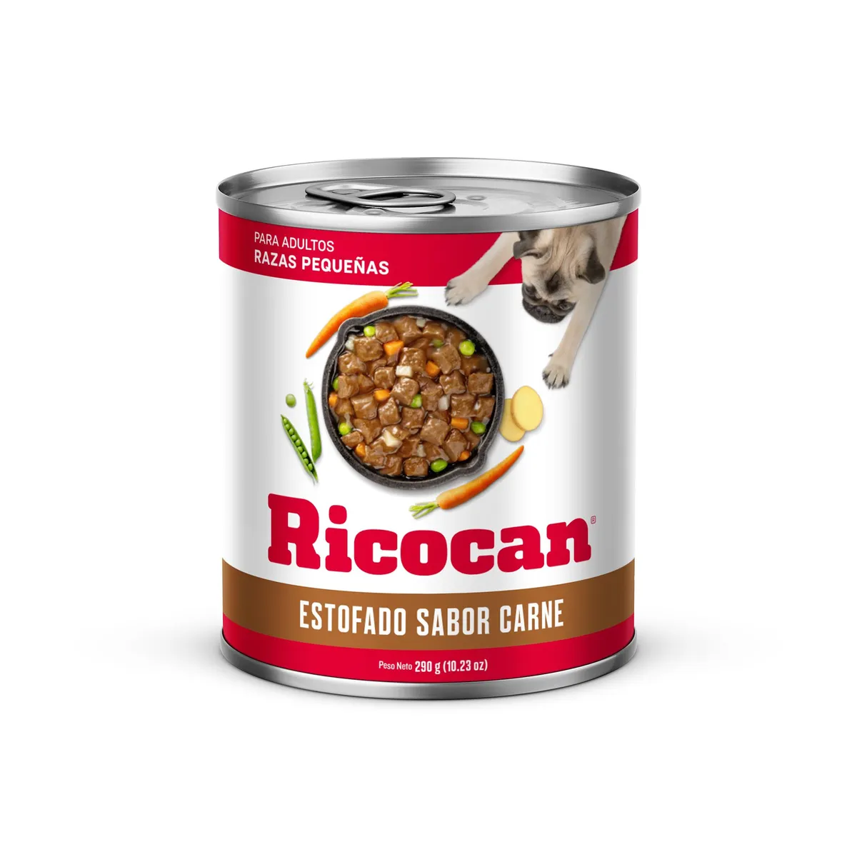 RICOCAN - Estofado Perros Adultos Pequeños Ricocan Carne Lata 290 g