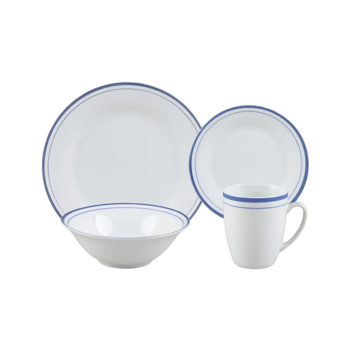 Casa Joven - Juego de Vajilla Pintado a Mano Torno 16 Piezas