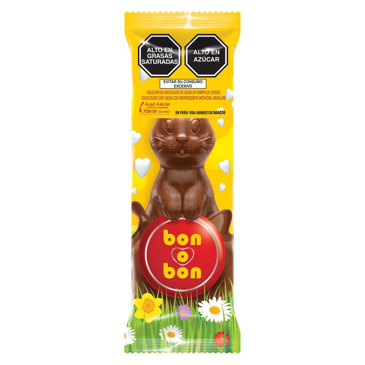BON O BON - Conejito Bon o Bon Chocolate con Leche Empaque 50 g