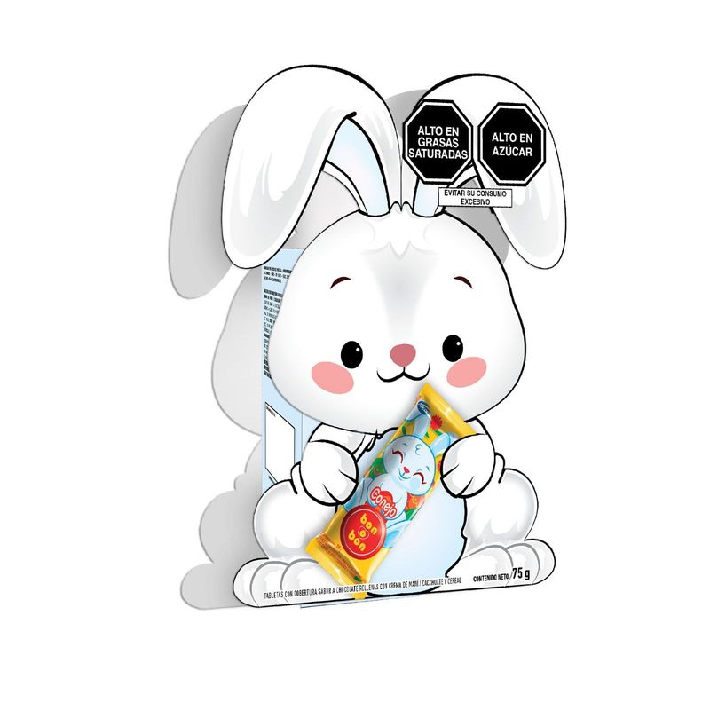 BON O BON - Chocolate Conejo Bon o Bon Pascua Empaque 75 g