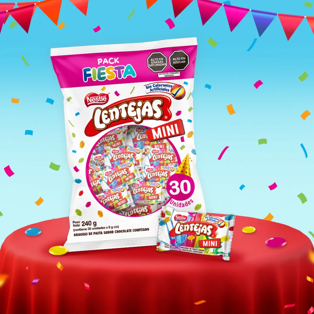 LENTEJAS - Chocolate Lentejas Fiesta Mini Bolsa 30 Und