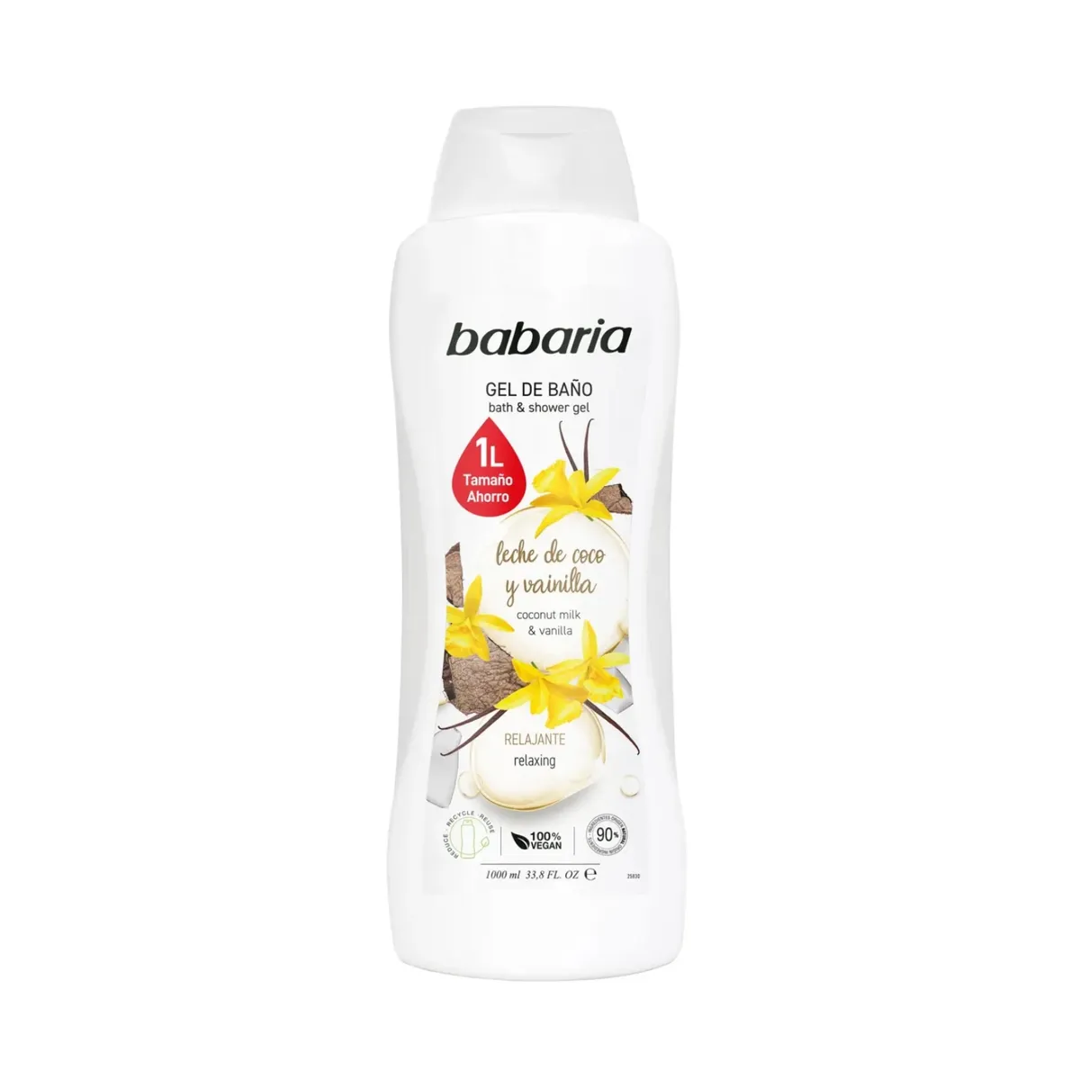BABARIA - Gel de Baño Babaria Coco Vainilla Botella 1 L
