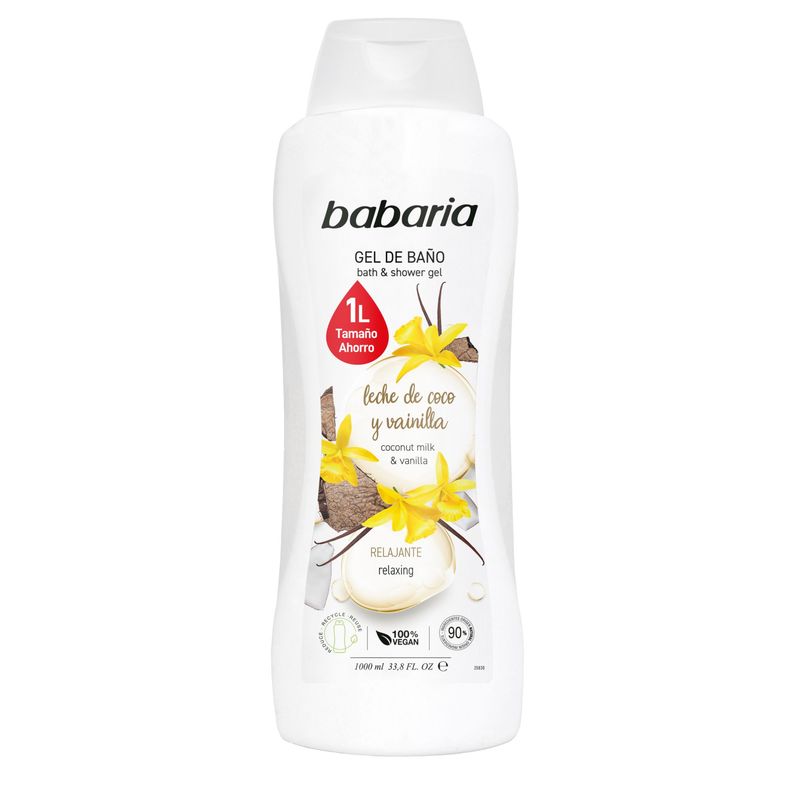 BABARIA - Gel De Baño Babaria Coco Vainilla Envase 1L
