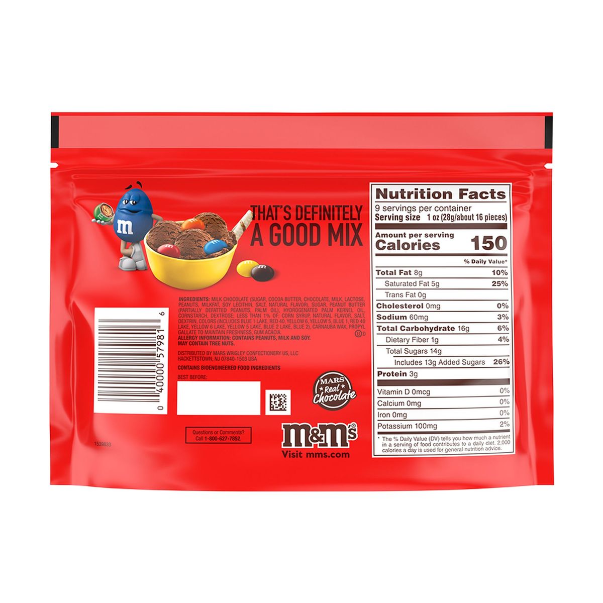MARS - MM Peanut Butter Sharing Size 9Oz x 255 g