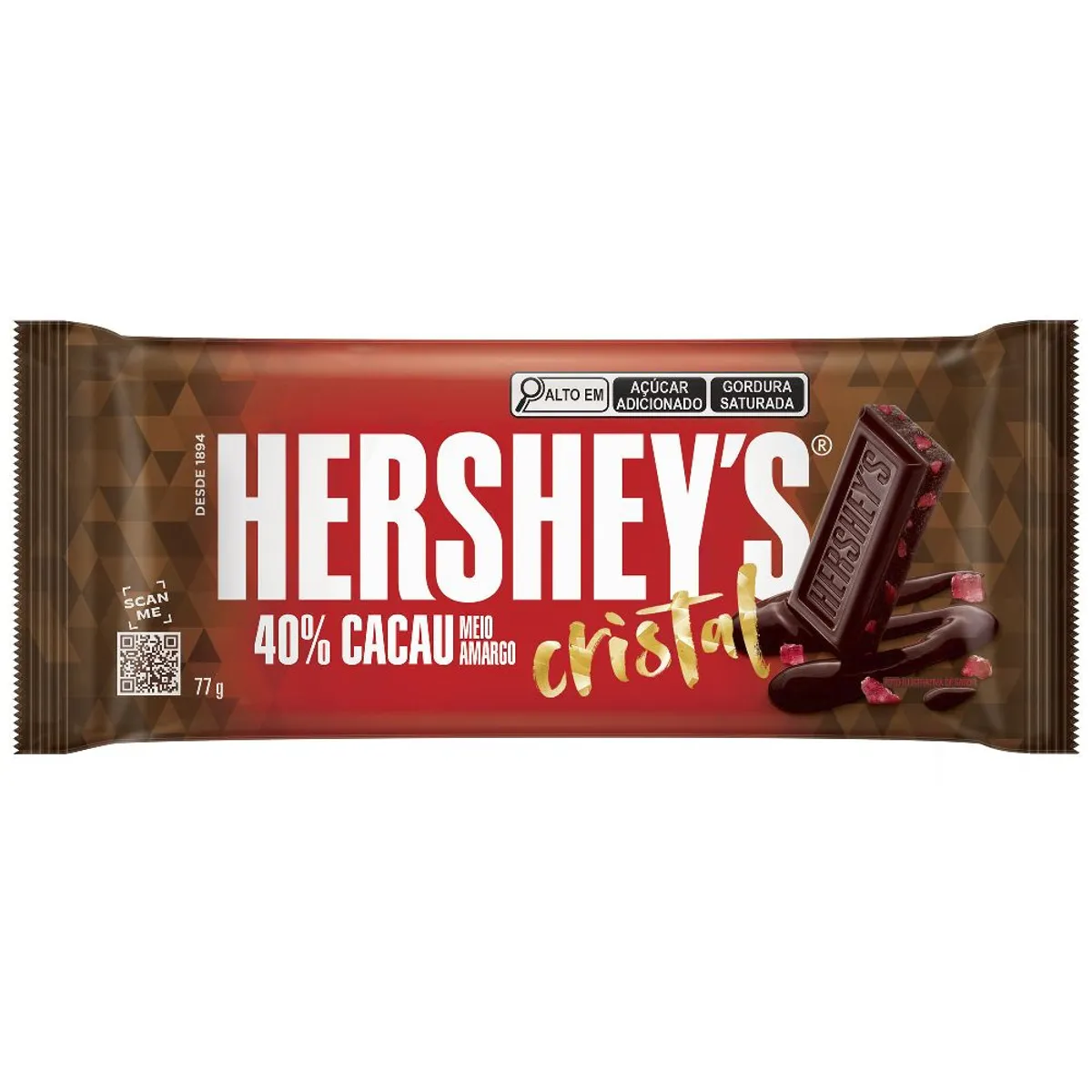 HERSHEYS - Hershey Tableta 40% Cristal 77 g
