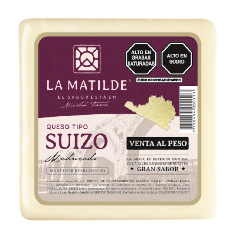 LA MATILDE - QUESO MADURADO TIPO SUIZO LA MATILDE XKG