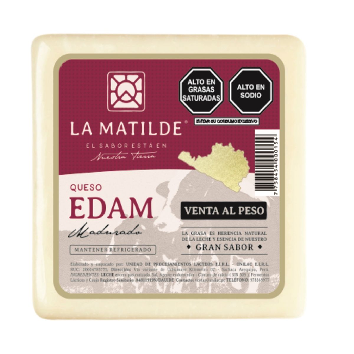 LA MATILDE - Queso Edam Madurado La Matilde x Kg