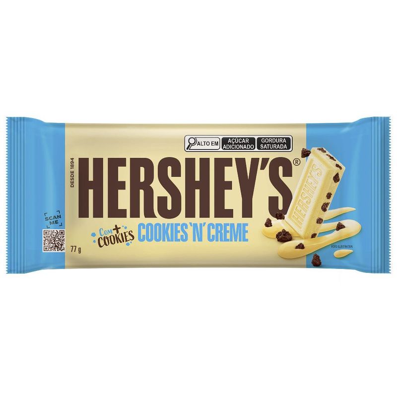 HERSHEYS - Chocolate Hershey Cookies & Cream Empaque 77 g