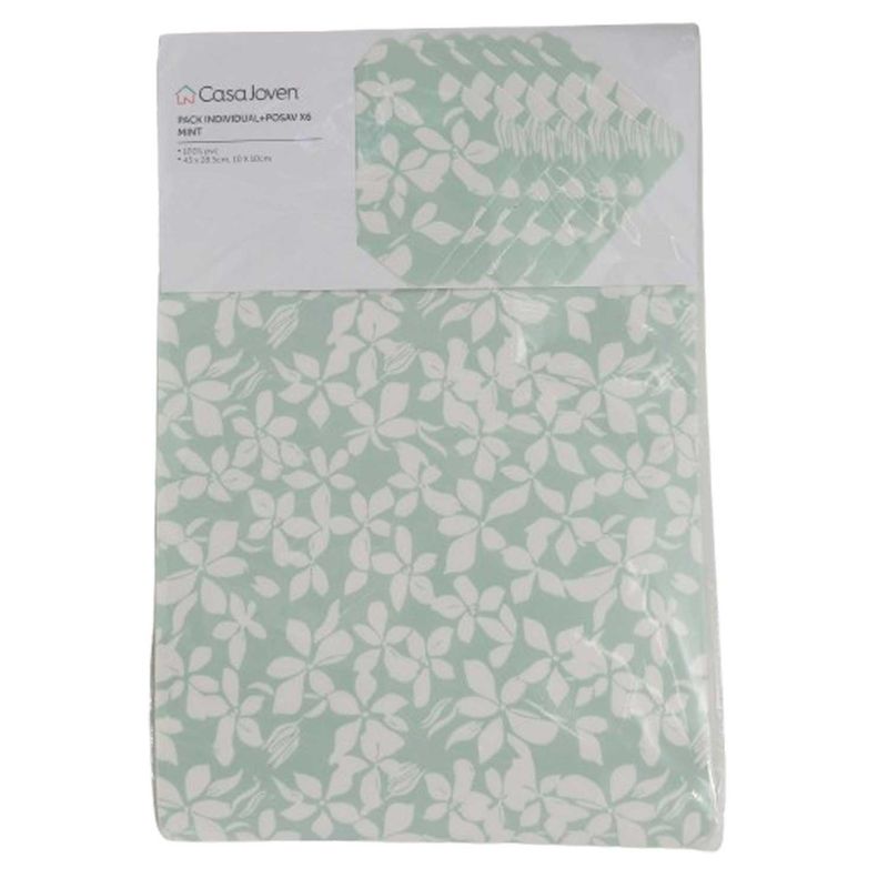 CASA JOVEN - Pack Individual + Posa Vaso x6 Menta