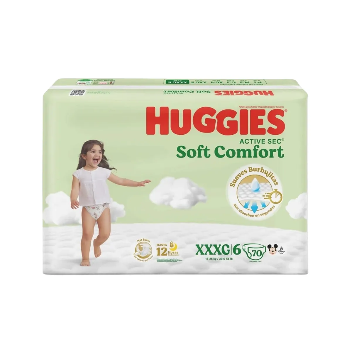 HUGGIES - Pañales Huggies Active Sec Talla XXXG Empaque 70 Und