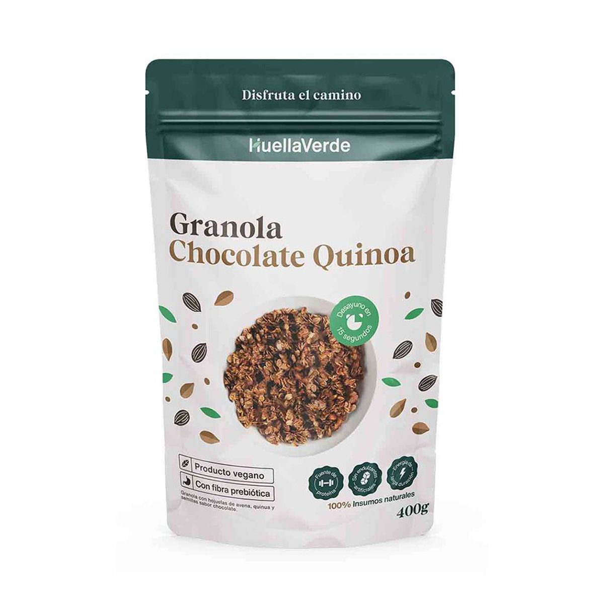 HUELLA VERDE - Granola Huella Verde Chocolate Quinoa Doypack 400 g