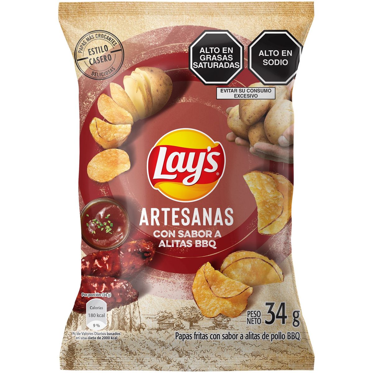 LAYS - Lays Artesanas Bbq 34gr