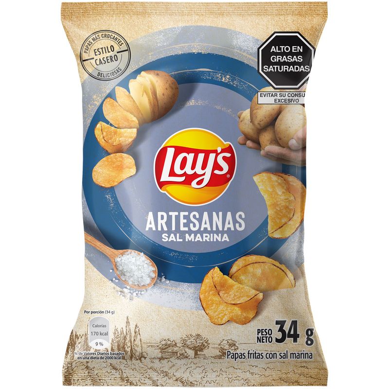 LAYS - Lays Artesanas Sal Marina 34gr