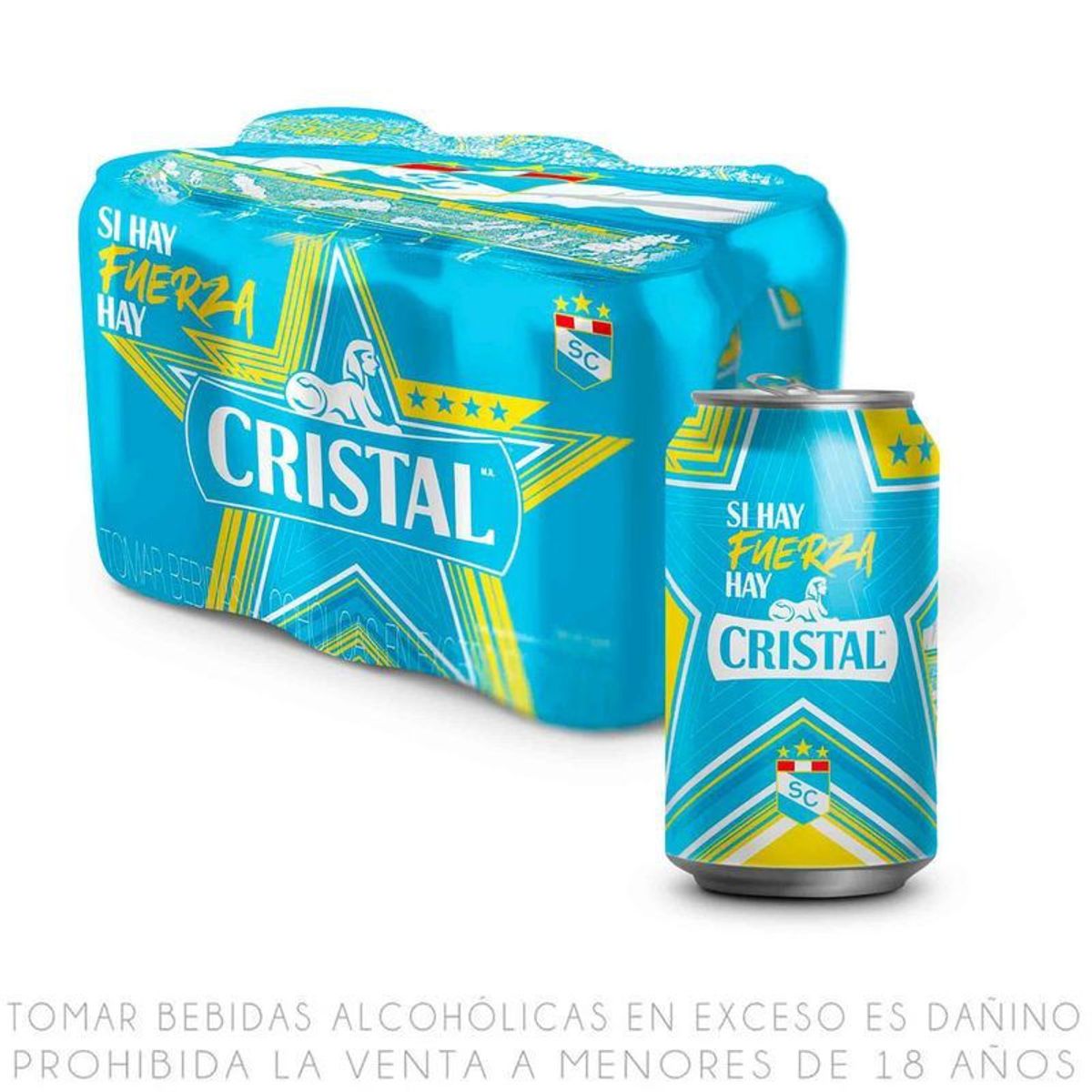 CRISTAL - Cerveza Cristal Sporting Cristal Sixpack Lata 355 mL