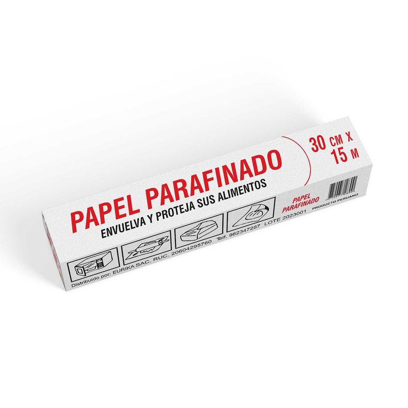 EURIKA - Papel Parafinado Eurika 30cm x 15m
