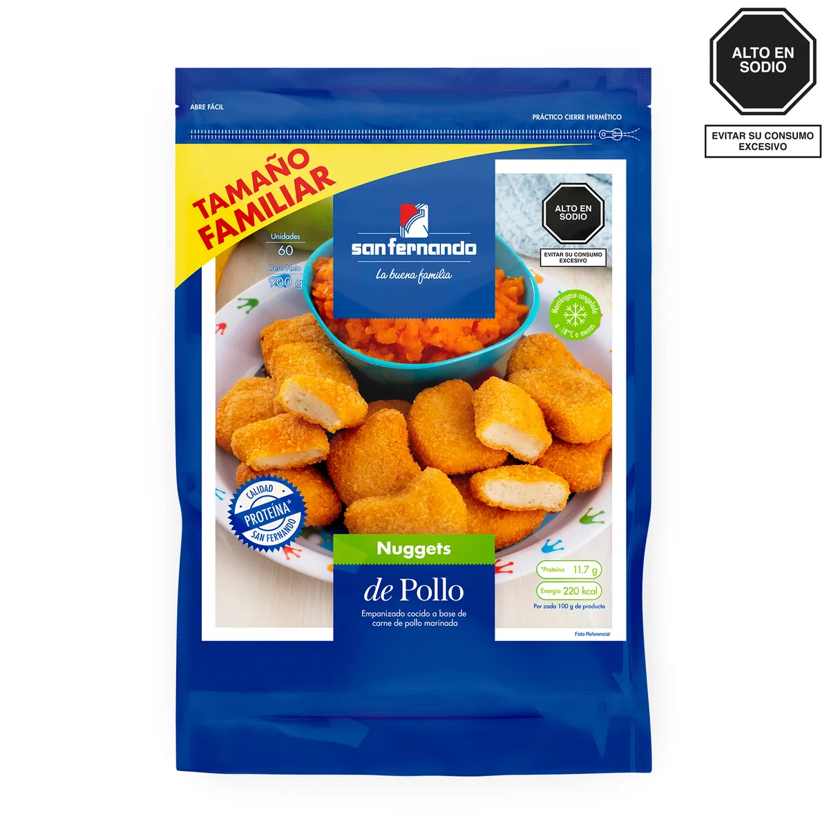 SAN FERNANDO - Nuggets de Pollo San Fernando 900 g (60 Un)