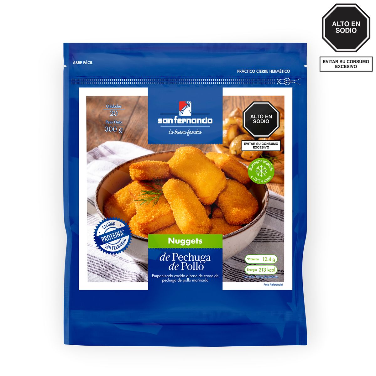 SAN FERNANDO - Nuggets de Pechuga de Pollo San Fernando Empaque 300 g
