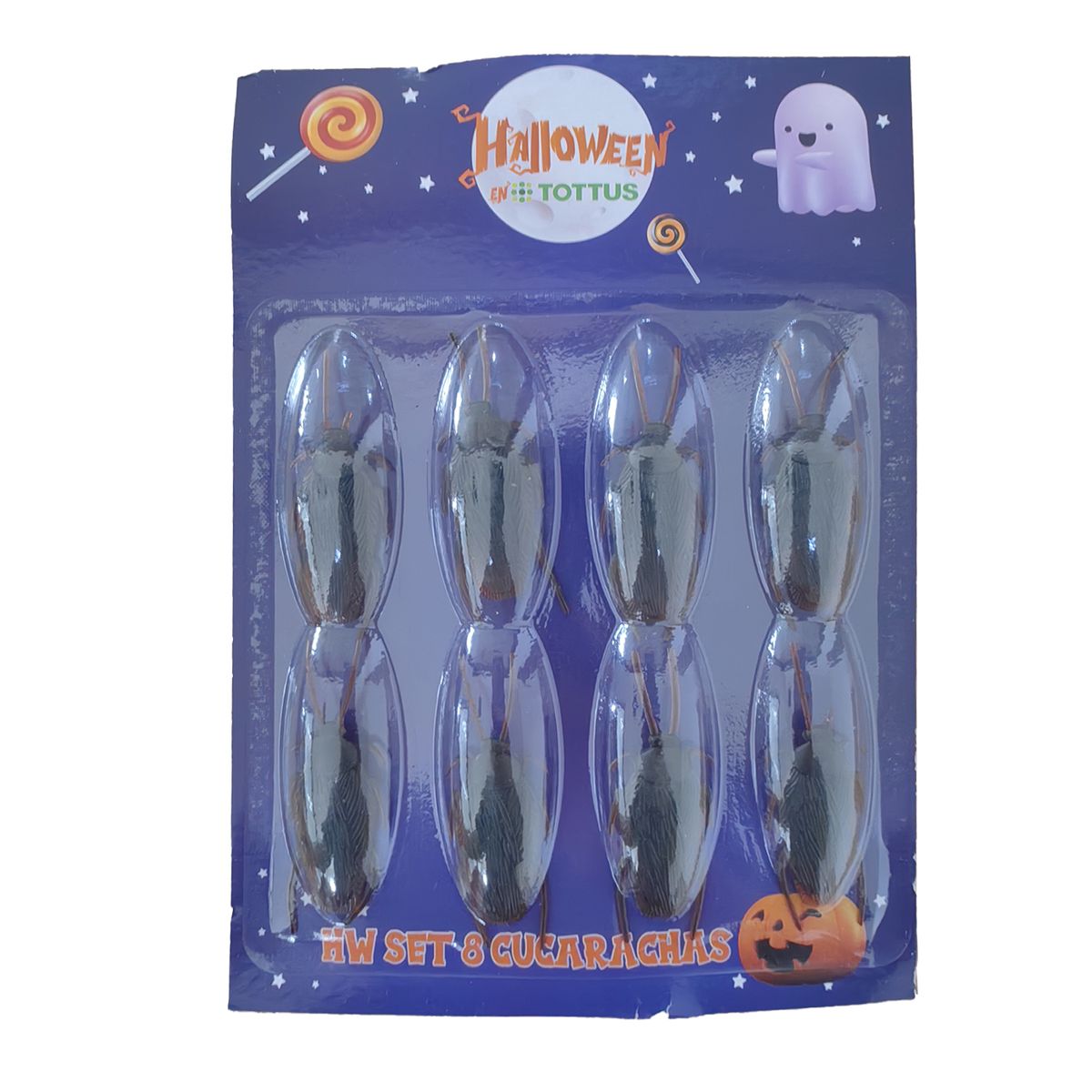 TOTTUS - SET DE CUCARACHAS DE PLASTICO 8 UNDS
