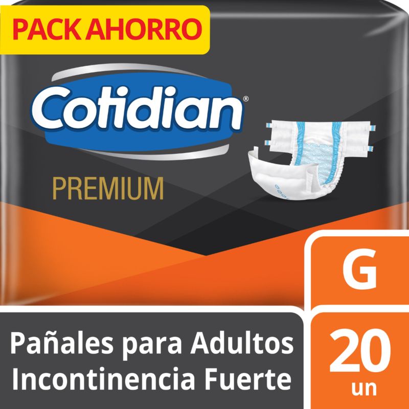 COTIDIAN - Pañal Para Adulto Cotidian Premium Talla G Empaque 20 Und