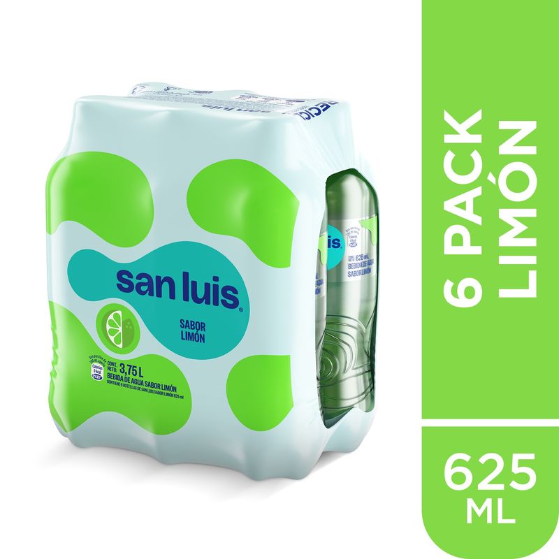 SAN LUIS - 6PACK AGUA SAN LUIS LIMON 625ML