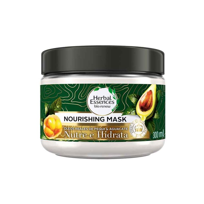HERBAL ESSENCES - Mascarilla Capilar Herbal Essences Oleos Pequi Aguacate Envase 300 mL