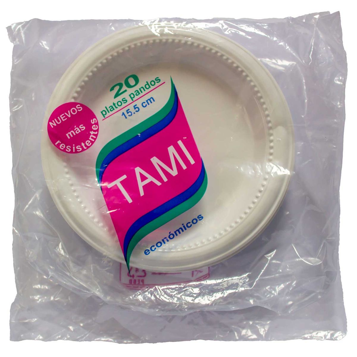 TAMI - Platos Tami 15.5 Blanco Empaque 20 Und
