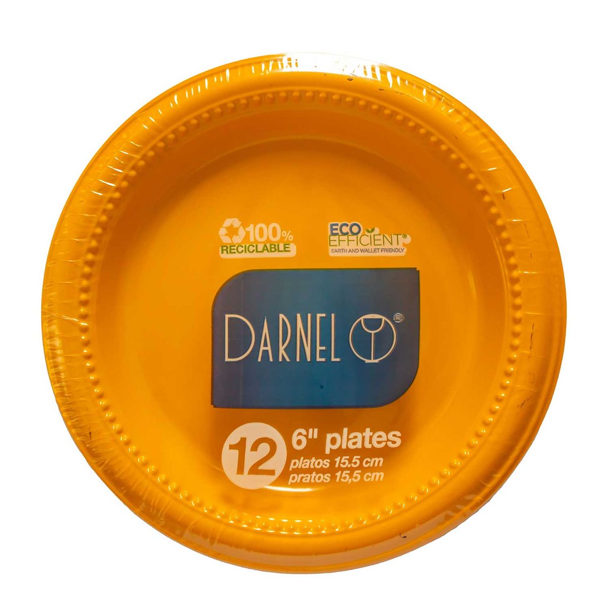 DARNEL - Plato Darnel 15.5 Amarillo Vivo Empaque 12 Und