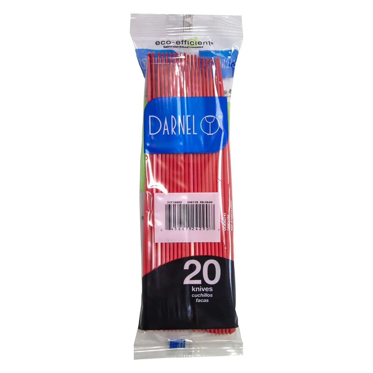 DARNEL - Cuchillo Darnel Rojo Empaque 20 Und