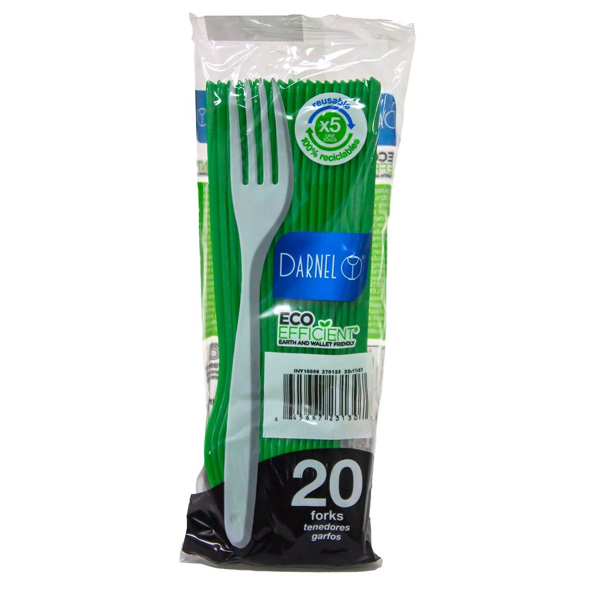 DARNEL - Tenedor Darnel Series Verde Vivo Empaque 20 Und