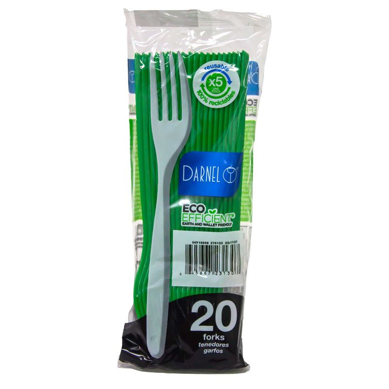 DARNEL - Tenedor Darnel Series Verde Vivo Empaque 20 Und
