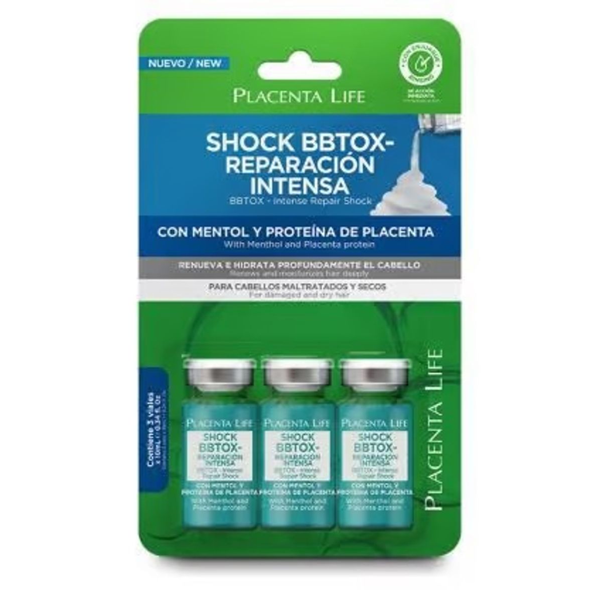 PLACENTA LIFE - Ampolla Placenta Life Bbtox Reparación Intensa Empaque 3 Und