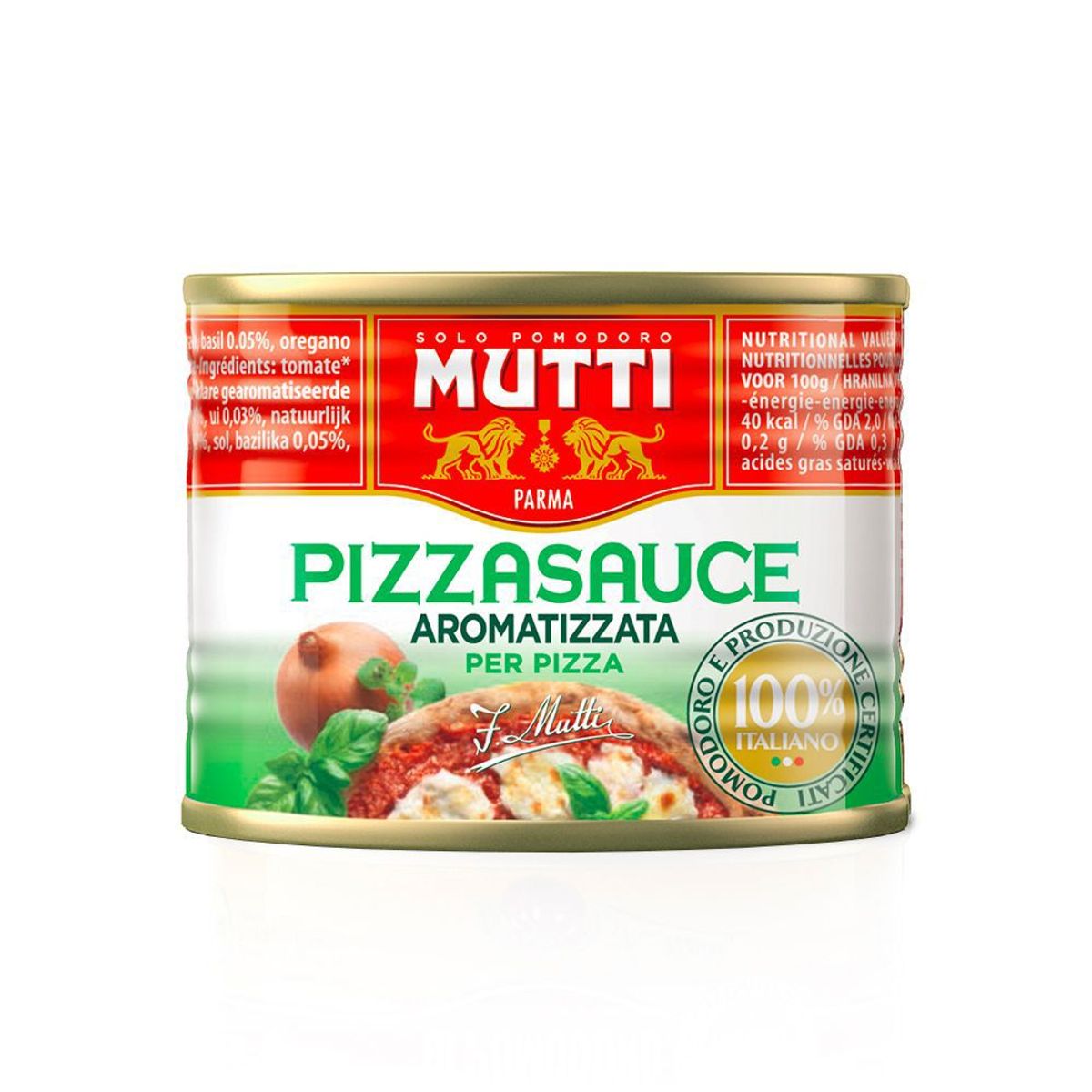 MUTTI - Salsa para Pizza Mutti Aromatizada Lata 210 g