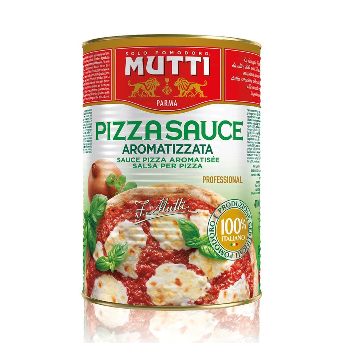 MUTTI - Salsa Para Pizza Mutti Aromatizada Lata 400 g