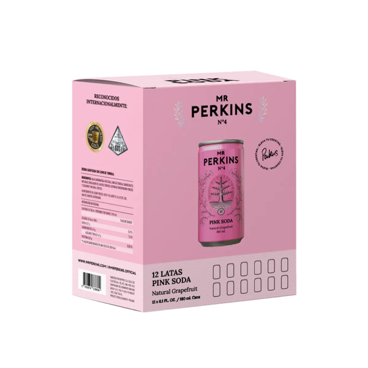 MR PERKINS - Pink Soda Mr Perkins Pack 12 Latas 180 mL