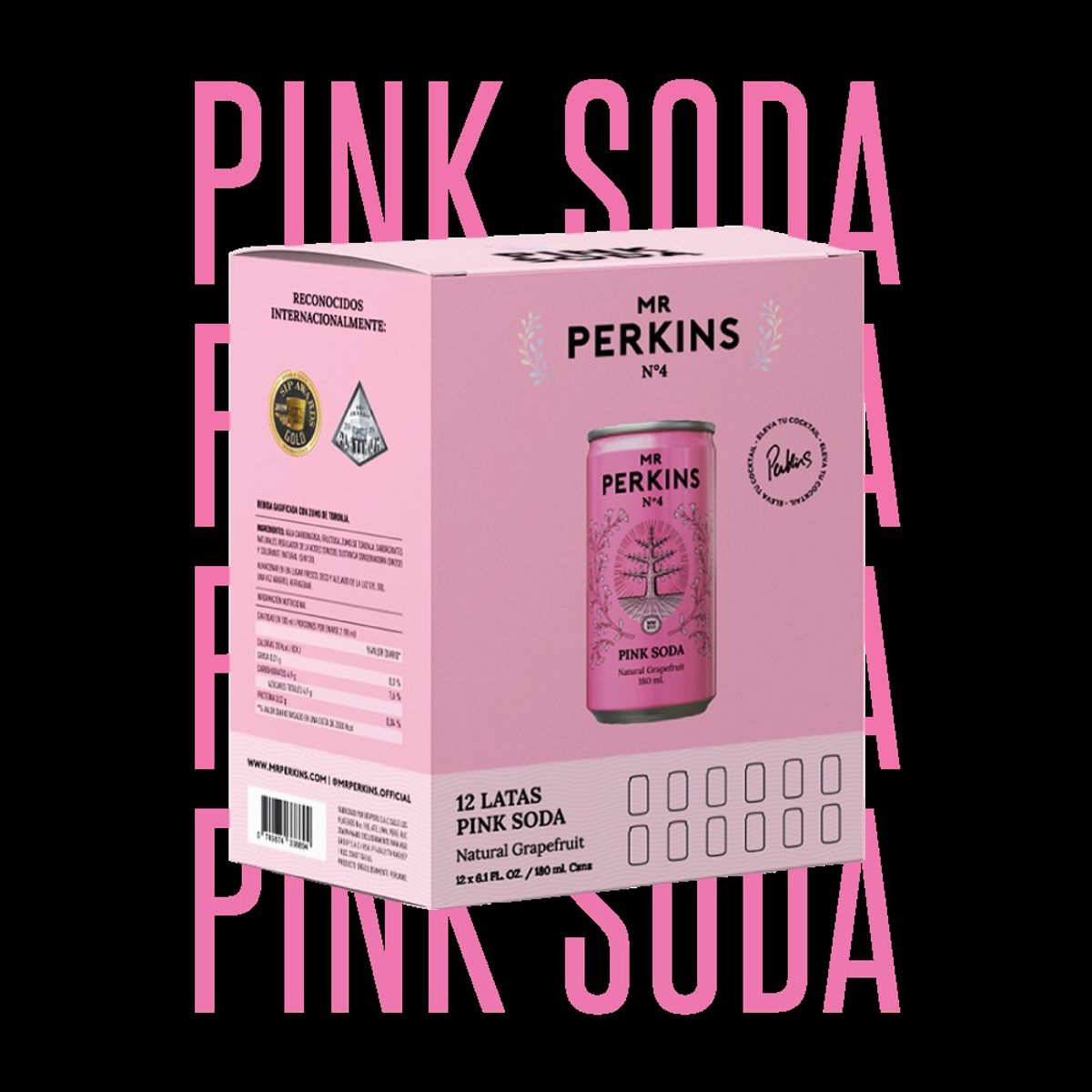 MR PERKINS - Pink Soda Mr Perkins Pack 12 Latas 180 mL