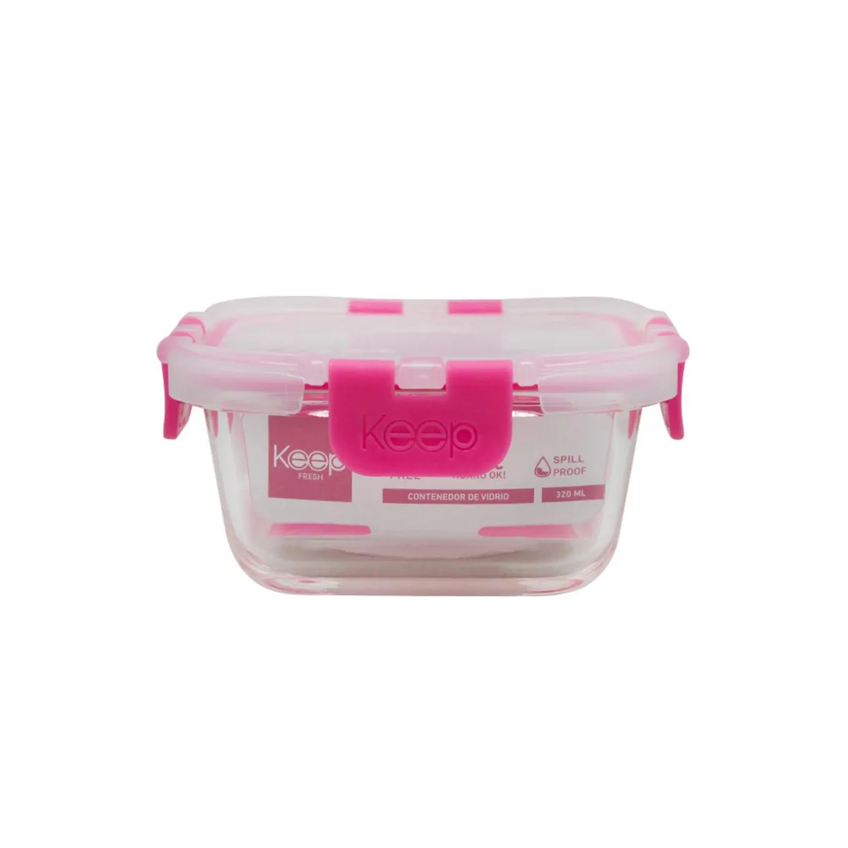 Keep - Hermético Cuadrado 320mL Glass Keep