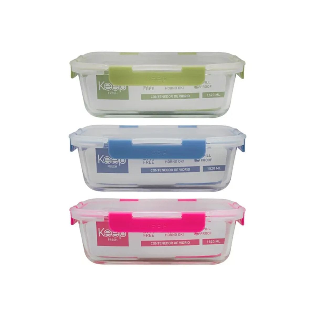 Keep - Hermético Rectangular 1520mL Glass Keep