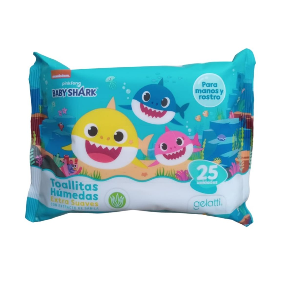 GELATTI - Toallitas Húmedas Gelatti Baby Shark Empaque 25 Und
