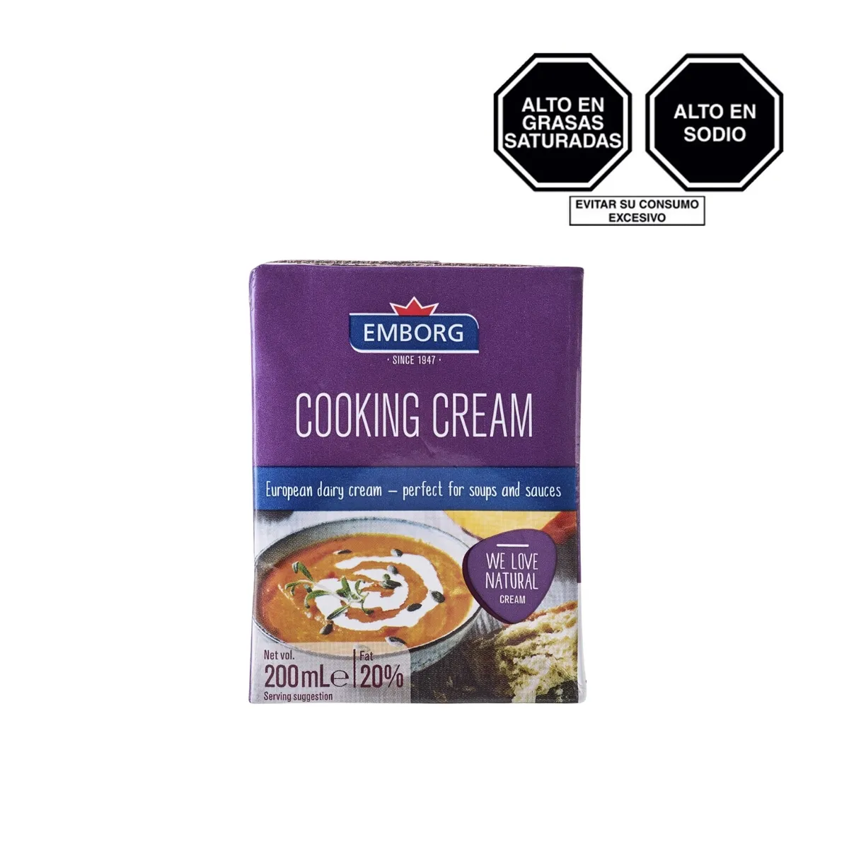 EMBORG - Crema de Leche Emborg Caja 200 mL