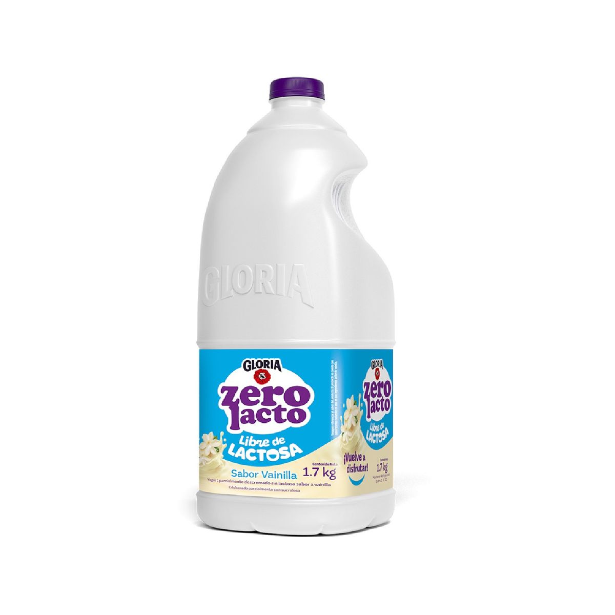 GLORIA - Yogurt Gloria Zero Lacto Vainilla Botella 1.7 Kg