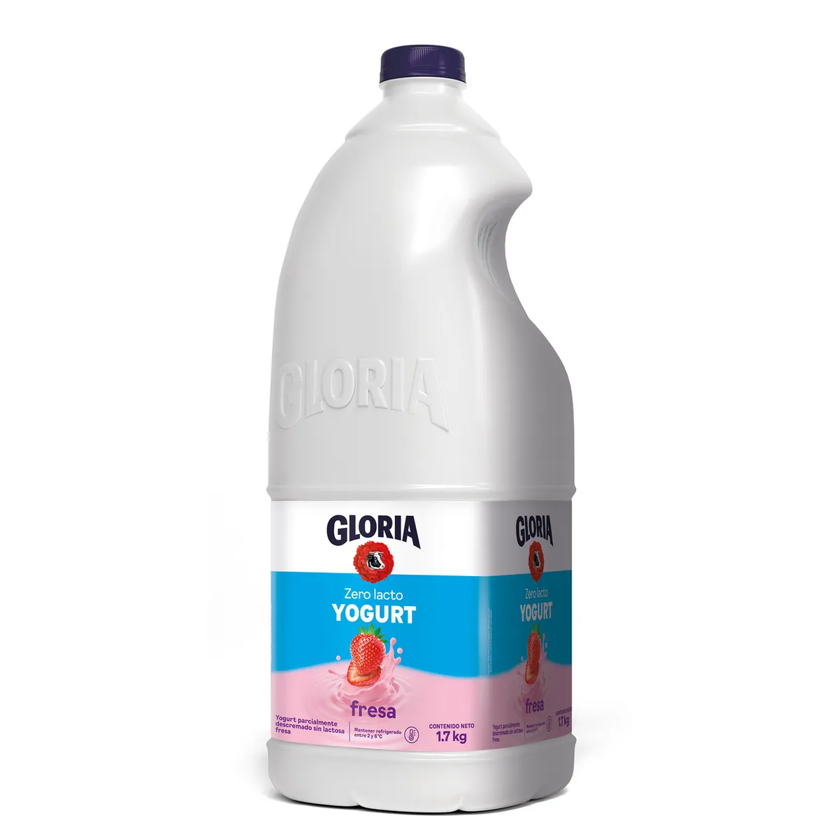 GLORIA - Yogurt Gloria Zero Lacto Fresa Botella 1.7 Kg