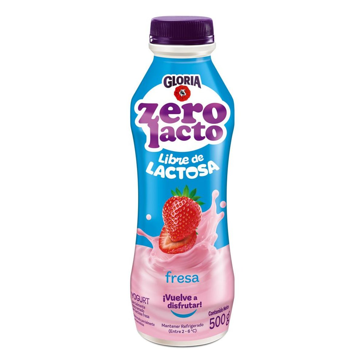 GLORIA - Yogurt Gloria Zero Lacto Botella 500 g